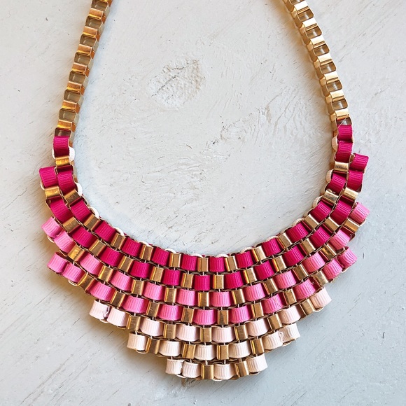 Ombre pink ribbon necklace - Picture 5 of 5